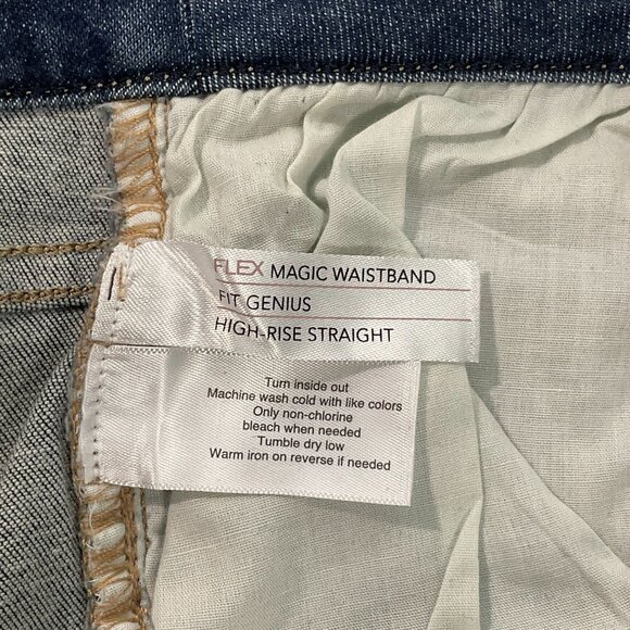 Lane Bryant Fit Genius Straight High-Rise Stretch Jeans Flex Waistband 22 / 24 - Picture 9 of 14